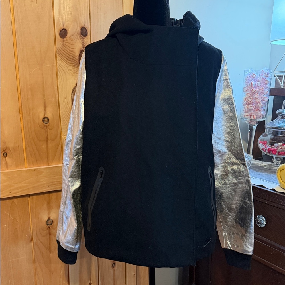 Nike Black and Silver Jacket